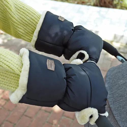 Miniatura 5 de Orzbow Guantes de Cochecito de Piel de Oveja Sintética, Manoplas Universales de Invierno Anti-Congelamiento para Cochecito, Manguito de Mano