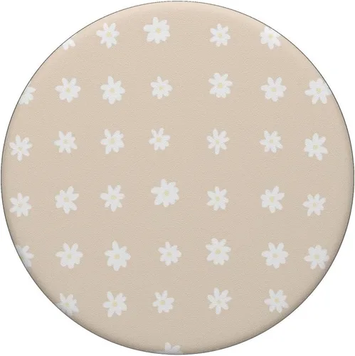 Miniatura 3 de Boho Neutral Beige Verano Margaritas PopSockets PopGrip intercambiable