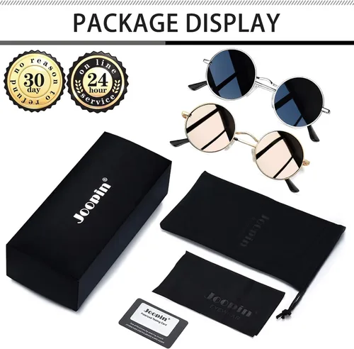 Miniatura 6 de Gafas de sol Joopin polarizadas, estilo Lennon, redondas, gafas de sol estilo hippy redondas para mujer y hombre