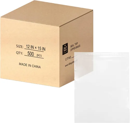 Miniatura 20 de Bolsas de plástico de polietileno transparentes con cierre de cremallera resellable de 6" x 9" (1000 bolsas) de 2 mil