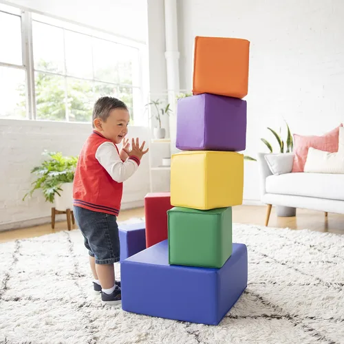 Miniatura 8 de Bloques de espuma SoftZone ECR4Kids, 7 piezas., Primarios, 1