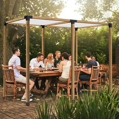 Miniatura 6 de Soportes de pérgola Woodworks 4x4 - Soportes de esquina de 4 vías y 90 grados para madera de 4x4 pulgadas (2 piezas) - Hardware modular