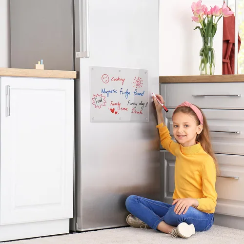 Miniatura 8 de Mr. Pen - Pizarra blanca magnética acrílica para refrigerador, 15 x 11 pulgadas, tablero de menú transparente de borrado en seco para refrigerador