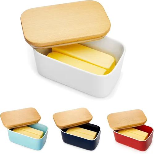 Miniatura 7 de Mantequera Sweese grande con tapa para encimera, mantequera hermética con capacidad para 2 varillas de mantequilla, recipiente de mantequilla