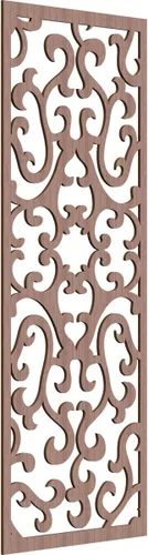 Miniatura 182 de Smithfield Paneles de pared decorativos de madera con calado, 13 3/8 pulgadas de ancho x 34 3/8 pulgadas de alto x 3/8 de alto, roble rojo rojo