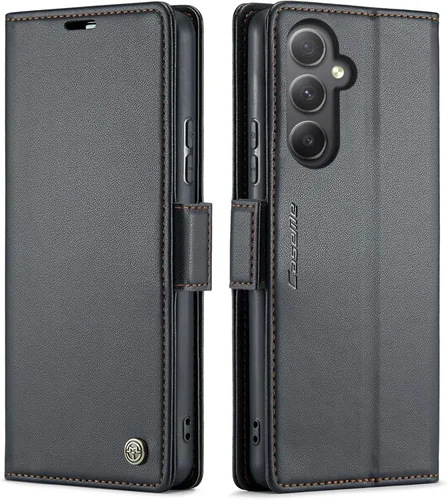 Miniatura 31 de QLTYPRI Funda tipo cartera para Samsung Galaxy S22 Ultra, funda magnética de piel sintética de alta calidad con bloqueo RFID, ranuras para tarjetas