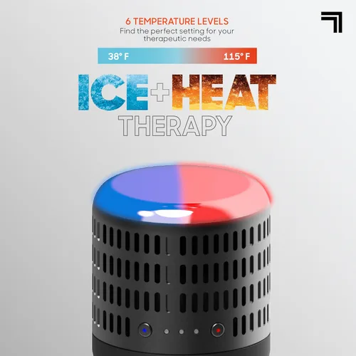 Miniatura 5 de Sharper Image Pistola de masaje de percusión de tejido profundo, Powerboost Move Evo, masajeador de mano recargable para calor y frío, 4 velocidades