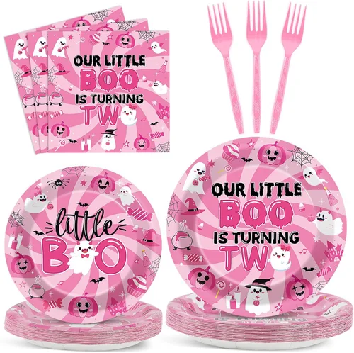 Miniatura 26 de 96 piezas de decoraciones de vaquera, suministros de fiesta, platos de papel con estampado de vaca, platos y servilletas desechables occidentales