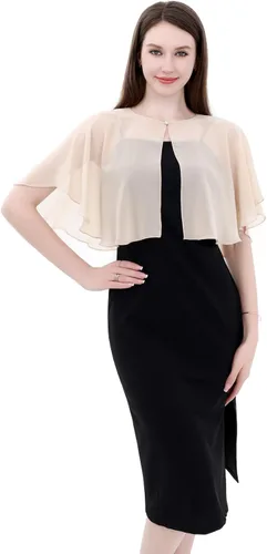 Miniatura 2 de Capelets de encaje de gasa suave para mujer, chales y envolturas para vestido de noche, boda, capa Bole