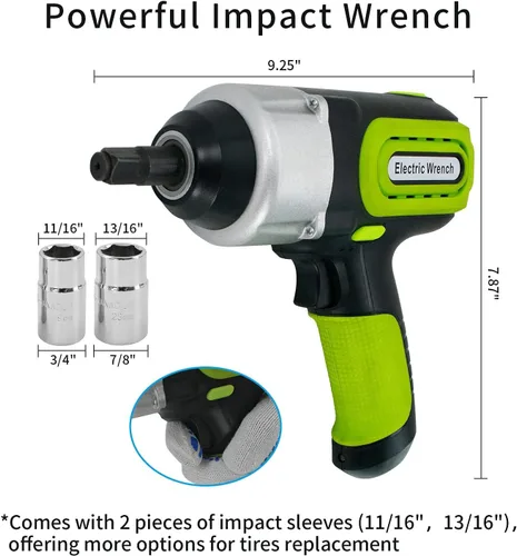 Miniatura 4 de E-HEELP Kit de Gato Eléctrico Hidráulico para Automóvil de 5 Toneladas 12V (Rango de Elevación: 6.1-20.86 pulgadas) con Llave de Impacto e Inflador