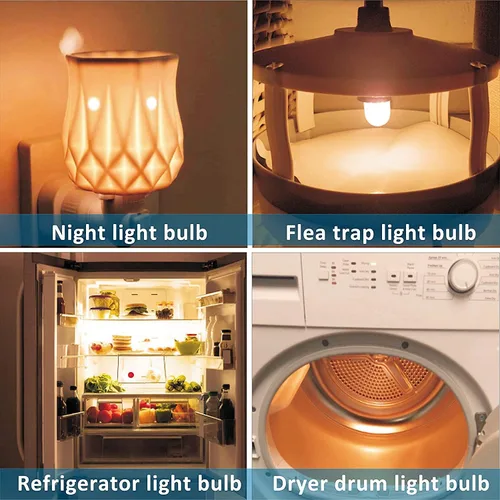 Miniatura 6 de Bombilla de luz nocturna, [4 unidades] equivalente a una bombilla LED nocturna de 15 W, bombillas LED de 1.5 W C7 S6, base de mini candelabro E12