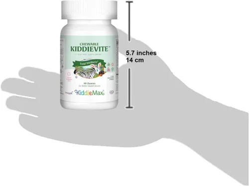 Miniatura 5 de Maxi Health KiddieVite masticable - Multivitaminas y minerales - Sabor a goma de mascar - 90 masticables - Kosher