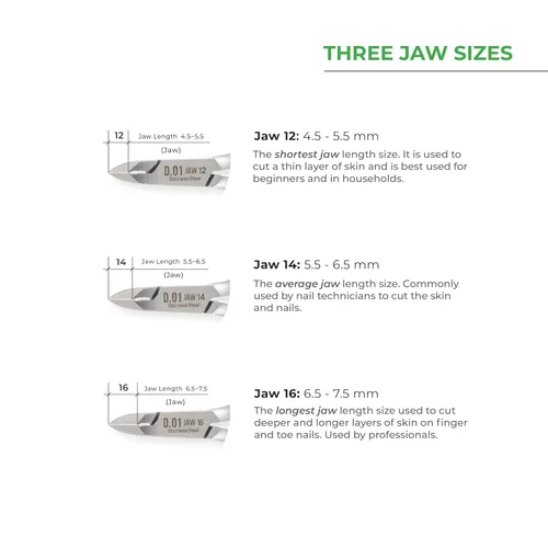 Miniatura 4 de NGHIA Alicate de cutículas D-09 JAW 12 Acero inoxidable Duradero y afilado Diseño ergonómico Chapado en gris Ideal para salones y uso