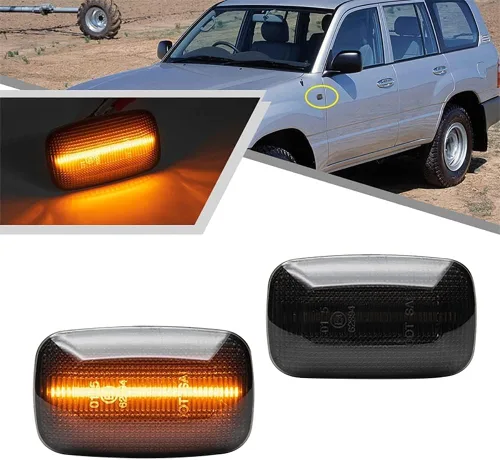 Miniatura 5 de Luz LED para guardabarros lateral compatible con Toyota LCruiser serie 100/70/80 compatible con Lexus LX470 LCruiser Prado 90 Series FJ Cruiser