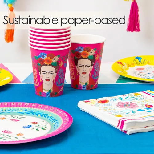 Miniatura 4 de Talking Tables 20 servilletas de papel bohemias desechables de 13 pulgadas, servilletas mexicanas de verano, decoraciones del Cinco de Mayo, diseño
