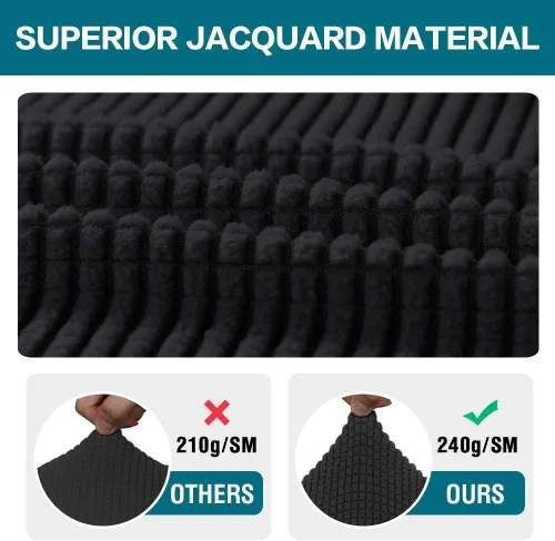 Miniatura 3 de Turquoize Fundas elásticas para reposabrazos para sillas y sofás, fundas para reposabrazos de sofá de elastano y jacquard, protector de muebles