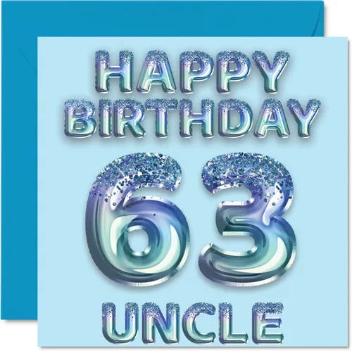 Miniatura 81 de Stuff4 Tarjeta de primer cumpleaños para niños, globo de fiesta con purpurina azul, tarjetas de feliz cumpleaños para niño de 1 año, nieto, hijo, 57