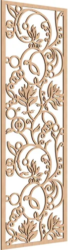 Miniatura 100 de 9 3/8"W x 24 3/8"H x 1/4"T Caspio Decorativos Paneles De Pared De Madera De Calado, Roble Rojo rojo (Red Oak)