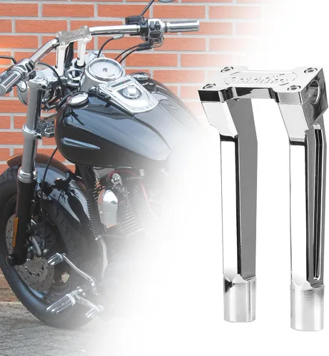 Miniatura 13 de Abrazadera superior para manillar de 1 pulgada / 0.984 in, kit de extensión de barra de mango alto de 6 pulgadas, ajuste universal para Harley
