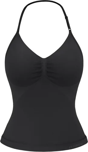 Miniatura 19 de YEOREO SoftHue Impact Longline Top de Tirantes para Mujer Camiseta sin Mangas Halter para Ejercicio sin Espalda Gimnasio Longline con Correa
