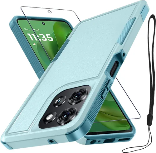 Miniatura 64 de Funda compatible con Moto G 5G 2024, cuerpo completo, resistente, resistente, a prueba de golpes, con correa de cordón, protector de pantalla
