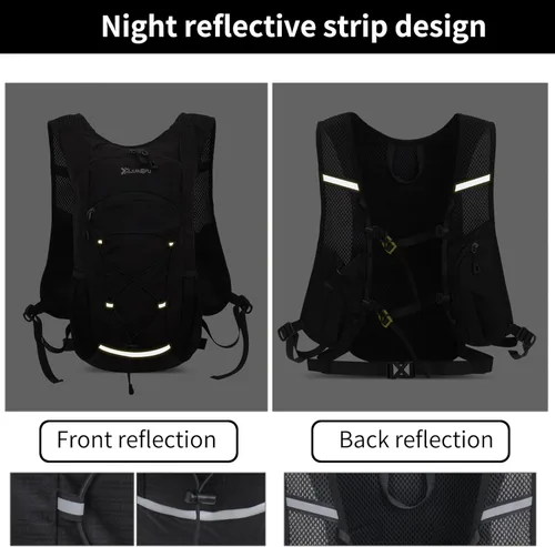 Miniatura 7 de DOJUNS Mochila de senderismo ligera Mochila de viaje 20L impermeable Mochila de senderismo Mochila de camping para hombres y mujeres (negro)