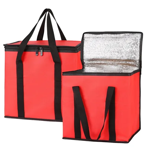 Miniatura 26 de Bodaon Paquete de 3 bolsas aisladas para entrega de alimentos para comidas calientes y frías, bolsas enfriadoras XXL, bolsa aislante para catering
