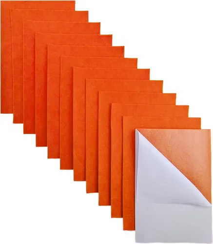 Miniatura 8 de Jtnohx Hojas de fieltro autoadhesivas, 11 piezas de fieltro adhesivo rígido, cuadrado de tela de 8 x 12 pulgadas con respaldo adhesivo para Marrón