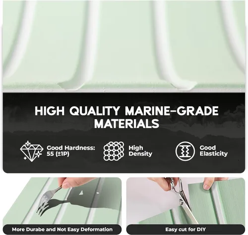 Miniatura 2 de FOCEAN Suelo de lancha de espuma EVA con alfombra marina antideslizante autoadhesiva para Jon Boat Bass Boat Pontón, lancha motora, RV, yate, kayak