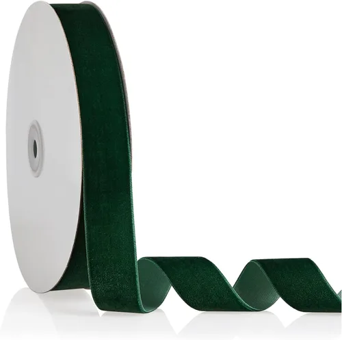 Miniatura 11 de Cinta de terciopelo blanco de 1/4 pulgadas x 20 yardas para decoración de corona de árbol de Navidad, manualidades, adornos hechos a mano, envoltura