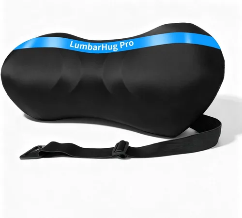 Miniatura 9 de Almohada de apoyo lumbar para silla de oficina - Almohada lumbar para coche - Almohada ergonómica de apoyo lumbar para cojín de apoyo de la espalda
