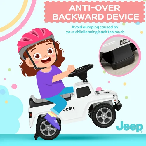 Miniatura 3 de Aosom Coche de empuje para niños, con sonidos del motor y almacenamiento debajo del asiento, auto deslizante con bocina, juguete para sentarse