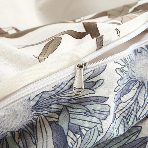 Miniatura 4 de Swanson Beddings Daisy Silhouette - Juego de ropa de cama reversible de 5 piezas con estampado floral 100% algodón: funda nórdica, dos fundas