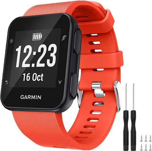 Miniatura 16 de GVFM banda compatible con Garmin Forerunner 35, silicona suave correa de repuesto para reloj inteligente Garmin Forerunner 35, se ajusta a muñeca