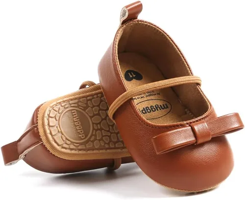 Miniatura 3 de Zapatos planos para bebé niña, zapatos planos para caminar, suela suave, zapatos de princesa Mary Jane, zapatos de vestir de boda, zapatos de cuna