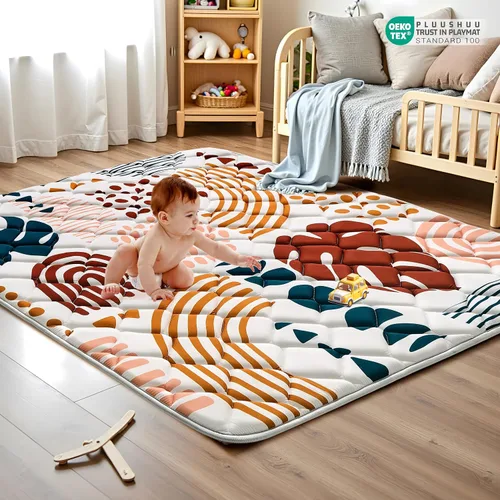 Miniatura 6 de Alfombras de Juego para Bebés para el Piso, Alfombra de 71x59 para Corralito de Bebés, Alfombra de Gateo Extra Gruesa y Suave para el Piso, Alfombra