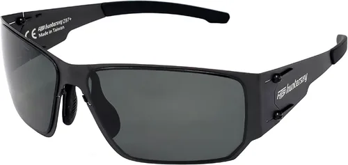 Miniatura 9 de HTS HUNTERSKY M02 0.6 delgado japonés 301 acero inoxidable ligero MILSPEC 0.098 in espesor impacto polarizado anti niebla gafas Negro mate/Humo
