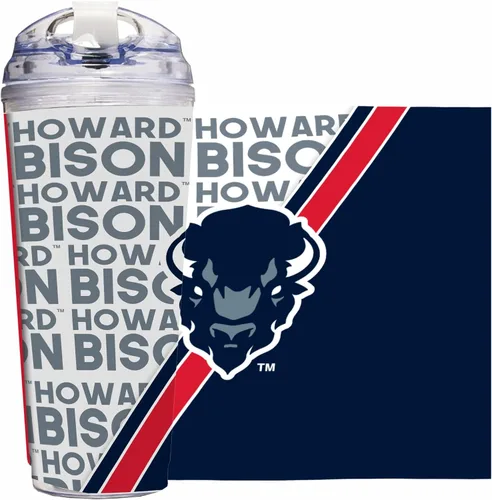 Miniatura 61 de Rico Industries Taza acrílica NCAA estándar de 24 onzas con tapa con bisagra, taza de doble pared oficialmente licenciada con pajita