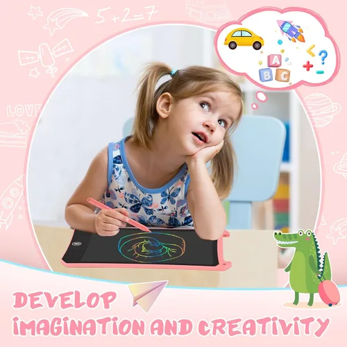 Miniatura 2 de EooCoo Juguetes para niños pequeños, tableta de escritura LCD para niños, paquete de 2 unidades, almohadilla de dibujo esencial de viaje para niños