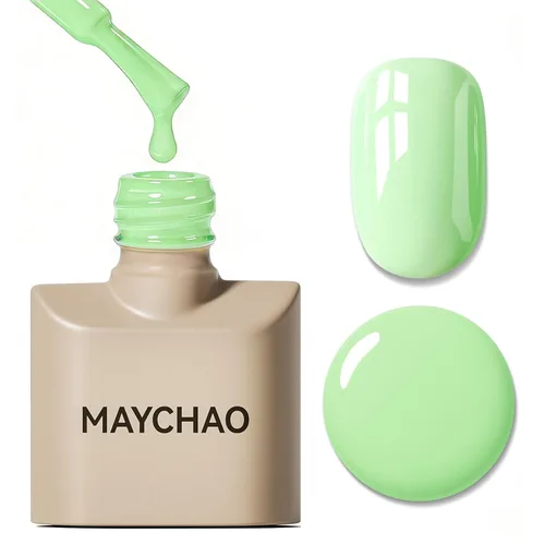 Miniatura 27 de MAYCHAO Esmalte de uñas de gel rosa intenso de 0.5 onzas líquidas, 1 unidad de esmalte de gel rosa brillante, esmalte de uñas que se absorbe con luz