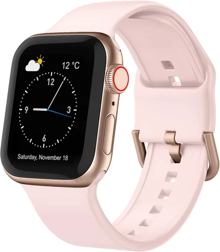 Miniatura 39 de Correa deportiva para Apple Watch, 49, 46, 45, 44, 42, 41, 40 y 38 mm, correa de silicona suave, cierre clásico, reemplazo para iWatch Series 11