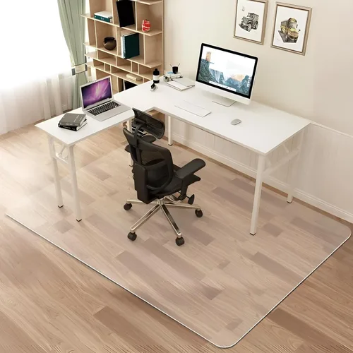 Miniatura 10 de Azadx Tapete para silla de oficina para suelo de madera dura, transparente para un fácil deslizamiento y protección, protector de suelo para debajo