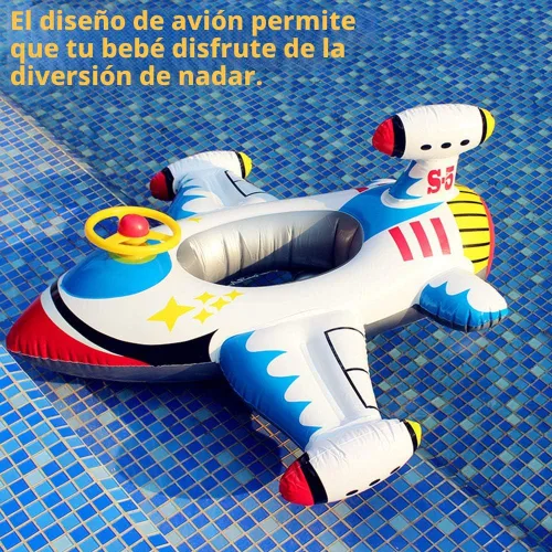 Miniatura 6 de Flotador inflable de piscina para bebé, barco flotante con cuerno de volante para niños pequeños de 1 a 4 años de edad para niños y niñas, inflable