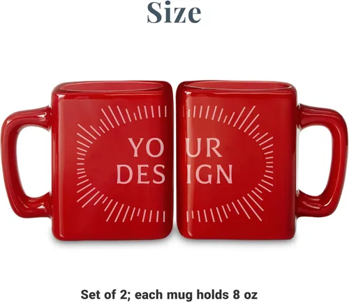 Miniatura 4 de Let's Make Memories Tazas personalizadas para parejas, para Navidad, aniversario, boda, relleno de calcetines navideños – cuadrado de cerámica