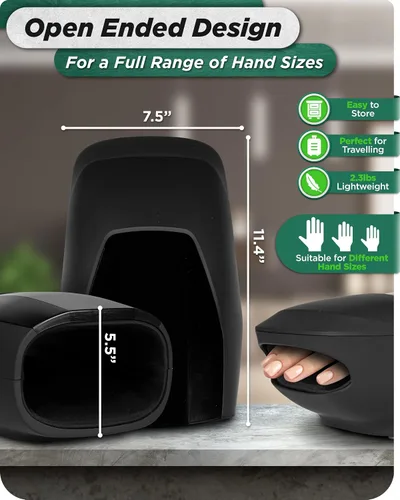 Miniatura 4 de Lunix LX29 Masajeador de manos eléctrico inalámbrico con Shiatsu, calor y compresión, terapia de puntos de presión para artritis, alivio del dolor