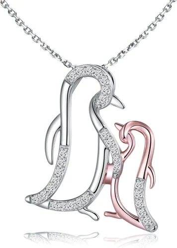 Collar de plata de ley 925 con diseño de animales para madre e hija, regalo para mamá, abuela y niñas, regalo familiar