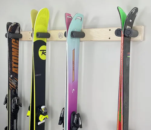 Miniatura 3 de Pro Board Racks Soporte de pared para esquiar - 4 juegos verticales de esquís
