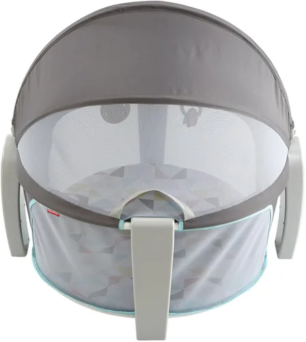 Miniatura 8 de Fisher-Price Moisés Portátil On-The-Go Baby Dome, Espacio de Juego de Viaje con Juguetes de Desarrollo para Recién Nacidos y Toldo, Windmill