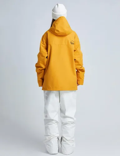 Miniatura 4 de Chaqueta de esquí para mujer, impermeable, chaqueta de nieve para invierno, resistente al viento, chaqueta de snowboard con capucha