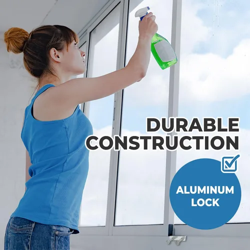 Miniatura 4 de Shop Square Cerraduras de ventana, paquete de 4 cerraduras de aluminio para ventana con giro de pulgar, ventanas y puertas correderas seguras